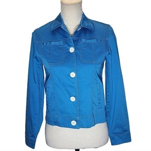 Jones NY. Royal Blue, light weight Jacket. Petite.